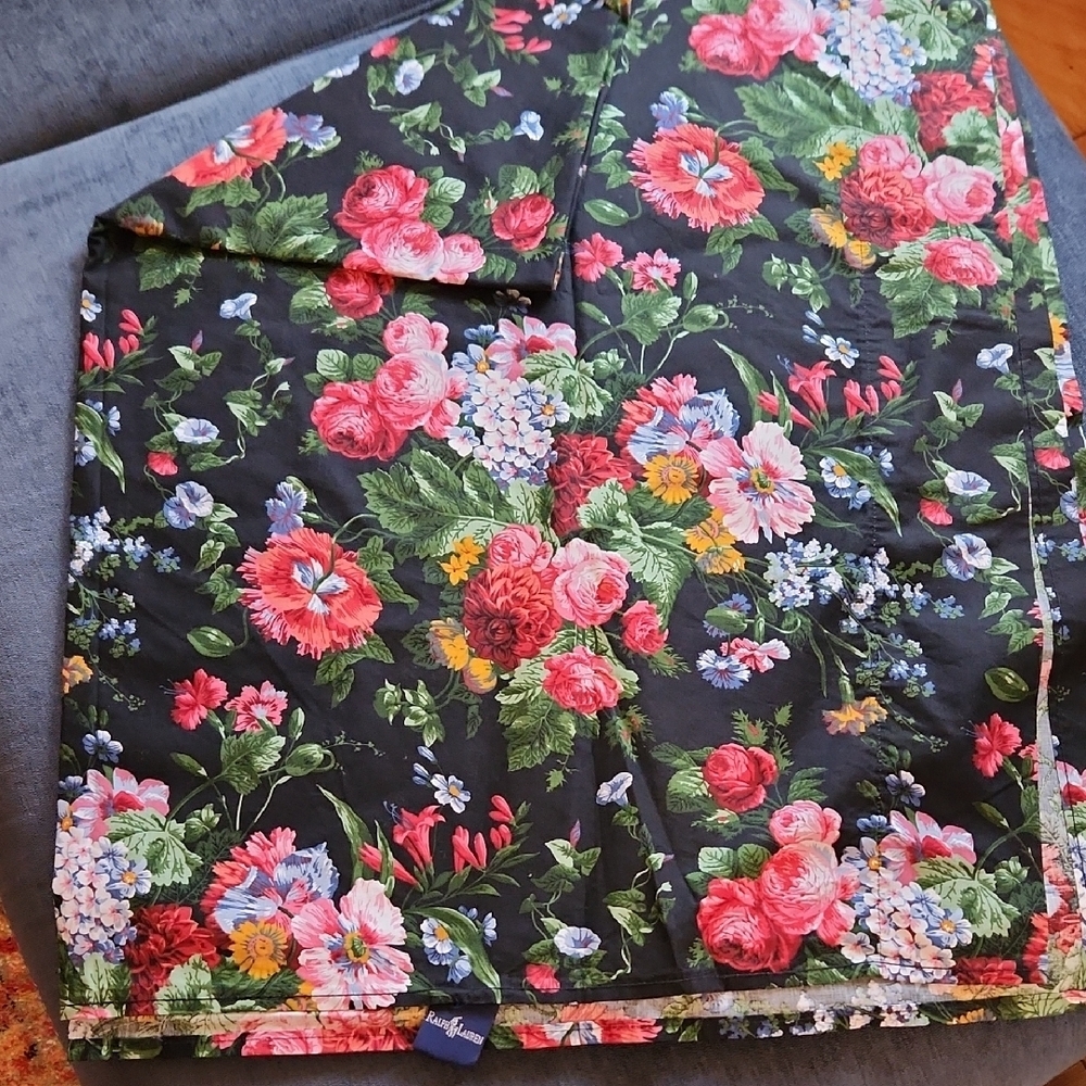 New Vintage Ralph Lauren Isadora Cossette Floral Flat Sheet Tween Size
